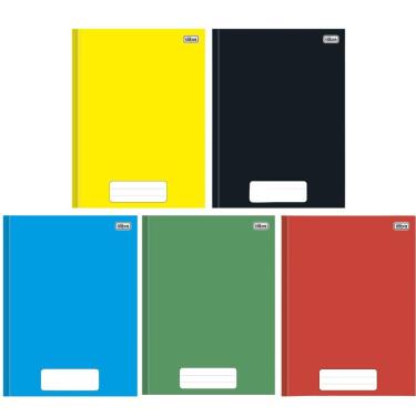 Imagem de Caderno Brochura Capa Dura Universitário Pepper 80 Folhas Amarelo