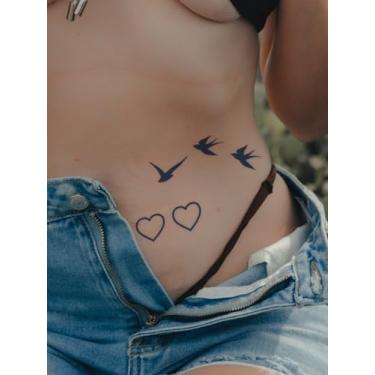 Imagem de Suco de ervas semipermanente borboleta pássaro amor realista tatuagens temporárias 7-14 dias sem queda braço cintura corpo adesivo tatuagem impermeável 1