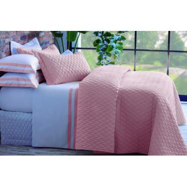 Imagem de Jogo de cama casal double rosa 200f 2,20mx2,50m - SULTAN