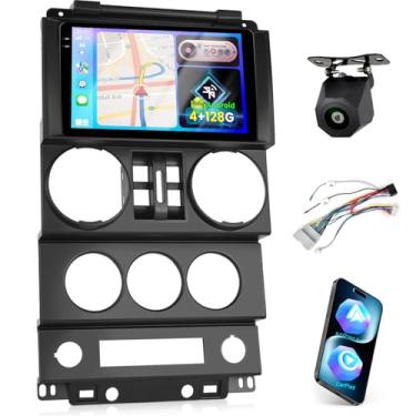 Imagem de [4 + 128 G] Rádio de atualização para Jeep Wrangler (4 portas) 2007-2010: tela sensível ao toque estéreo Android de 9 polegadas - Carplay sem fio e Android Auto, 5G/WiFi, GPS, Bluetooth 5.0, página