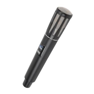 Imagem de KIMISS Microfone Profissional Sem Fio UHF de Metal Com Cancelamento de Ruído Microfone Dinâmico Sem Fio Recarregável de Alcance de 328 Pés para Desempenho de karaokê Em Palco (Preta)