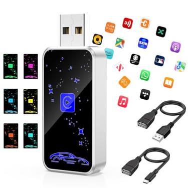 Imagem de Mini adaptador Carplay para iPhone, adaptador carplay universal estável 2025, conversão rápida com fio de fábrica para carros CarPlay Dongle para Apple para iOS