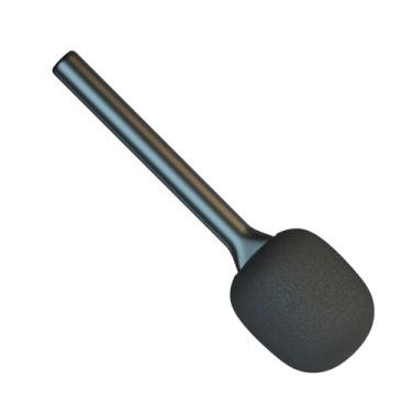 Imagem de Microfone de Entrevista Profissional Adaptador de Mão, Estrutura Longa Estilo Repórter para Jornalistas e Criadores de Conteúdo, Compatível com Gravações em Externas e Estúdio
