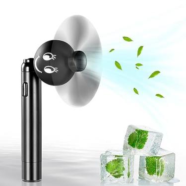 Imagem de Yacig Ventilador pessoal, mini ventilador de mão, alimentado por bateria, sorriso, portátil, ventoinha de mão para viagem, ventiladores de bolso pequenos e silenciosos para mulheres e homens, compras