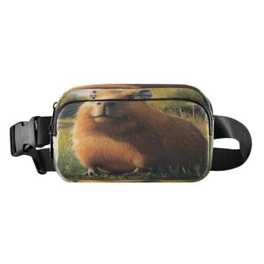 Imagem de CEBUGI Mini pochetes de caminhada para homens e mulheres Groundhog Fashion resistente à água com cinto ajustável para treino, viagem, corrida