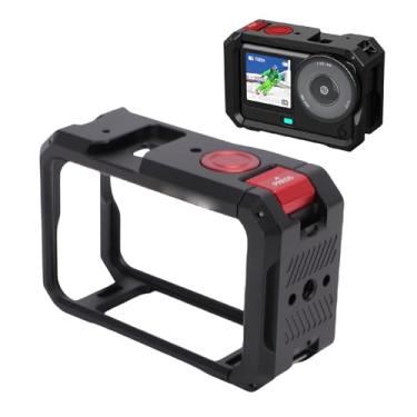 Imagem de EBTOOLS Gaiola de Câmera para Osmo Action 6, Liga de Alumínio, Montagem de Sapata Fria, Orifício de Parafuso de 1/4 Polegada, Montagem Rápida, Gaiola de Estrutura de Câmeras de Ação