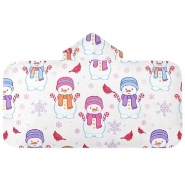 Imagem de Burbuja Toalha de banho com capuz de laço rosa para crianças, toalha de praia de pelúcia macia absorvente para chá de meninas e meninos 3-10 anos, 61 x 127 cm