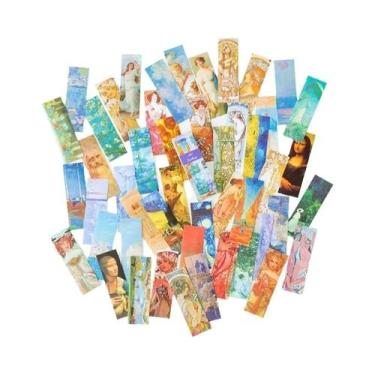 Imagem de Adesivos De Papel Washi Vintage 50 Folhas Borboletas Plantas Naturais 