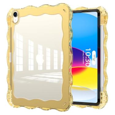 Imagem de SPIUST Capa para iPad (A16) 11ª geração 11 polegadas 2025, 10ª geração 10,9 polegadas 2022, TPU durável com borda ondulada + policarbonato rígido traseiro à prova de choque com parte traseira