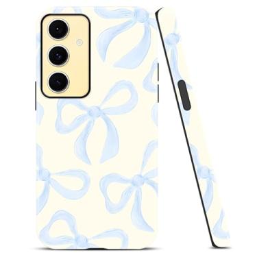 Imagem de Zrutru Capa de telefone com laço fofo para Samsung Galaxy S24 FE Capa de telefone com estampa de laço de fita de coquete estética para meninas e mulheres, proteção total 2 em 1 para Samsung S24 FE 6,7