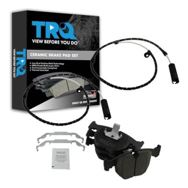 Imagem de Pastilha de freio a disco de cerâmica frontal e kit de sensor de desgaste LH & RH dianteiro para BMW X5