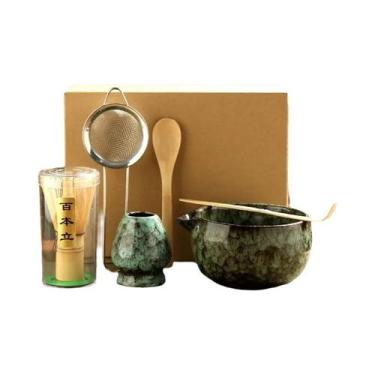 Imagem de Conjunto De Chá Matcha De Bambu 6PCS Tigela De Matcha Japonesa Batedor