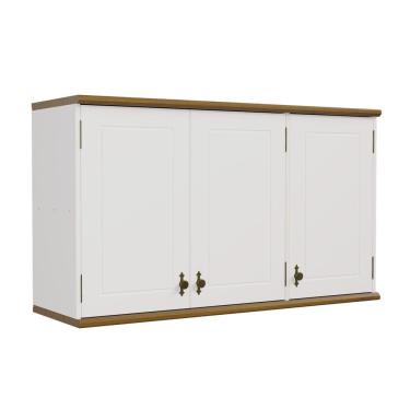 Imagem de Aéreo Retrô 3p Off White-nogueira Armário Cozinha