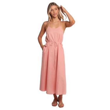 Imagem de Petal & Pup Vestido midi feminino Nadine gola alta rosa, rosa, G
