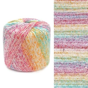 Imagem de Fio de algodão mercerizado de 40 g de cores arco-íris - linha de qualidade premium para crochê, renda, tricô manual, bordado, artes e artesanato (01)