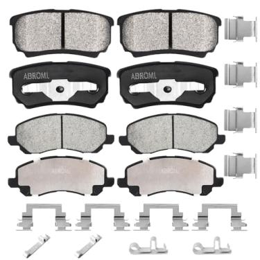 Imagem de Conjunto de pastilhas de freio de cerâmica dianteiras traseiras adequadas para Dodge Avenger 08-14, para Calibre 07-12, para Chrysler 200 11-14, para Sebring 07-10, para Jeep Compass Patriot 07-10