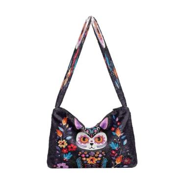 Imagem de Bolsa de ombro feminina Green Fresh Fruit on Natural Branch, bolsa de mão para mulheres, bolsa feminina para uso ao ar livre, Day of the Dead-2, One Size