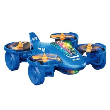 Imagem de Shark Car Anda e Gira - Azul - Braskit