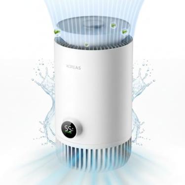 Imagem de xCREAS Conjunto de umidificador e purificador de ar em um, umidificador evaporativo e purificador de ar HEPA para quarto, enchimento de tanque de água de 23 dB, sem névoa