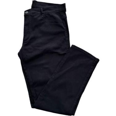 Imagem de Calça masculina sarja e jeans slim com elastano basica para homem a pr