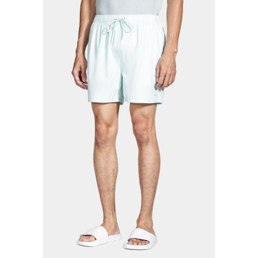 Imagem de Shorts de Elástico Liso Maquinetado Azul Claro-Masculino