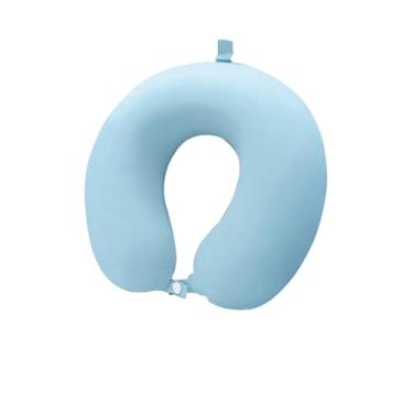 Imagem de Travesseiro De Viagem, Travesseiro De Viagem De Espuma De Memória, Travesseiro De Pescoço Em Forma De U, Avião Adequado Para Avião Para Dormir, Viagens, Carros Autônomos, Casa, Escritóri(Color:azul)