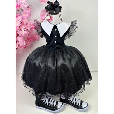 Imagem de Vestido Marie Tematico Wandinha - Vandinha - Tematicos, 12, Preto