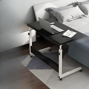 Imagem de Mesa Multiuso Ajustável com Altura Regulável – Ideal para Notebook, Cama e Sofá, com Rodinhas(Preto)