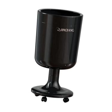 Imagem de Baoblaze Lixeira com Rodas, Lixeira de Grande Capacidade, Prática para Quarto, Escritório, Cozinha, Banheiro e Lavabo, Preto