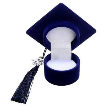 Imagem de Dvehdbay Anéis de classe para mulheres do ensino médio - caixa de anel de formatura, boné de formatura com pingente de 2026, anéis de ensino médio para mulheres e homens, caixa de presente de boné de