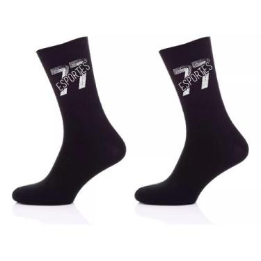 Imagem de Meia Cano Longo Premium Algodão Adulto Esportivo Unisex  - Sete Sete E