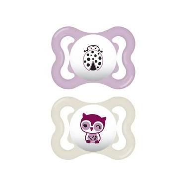 Imagem de Kit com 2 Chupetas Supreme Bico de Silicone 0m+ Rosa - MAM