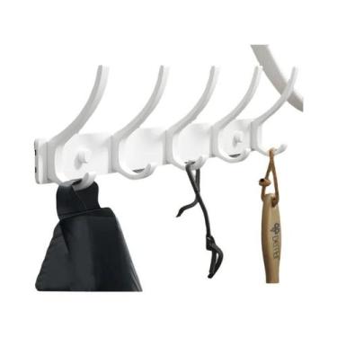 Imagem de Suporte De Roupas Suspenso Para Parede Sem Perfuração Com Ganchos Para