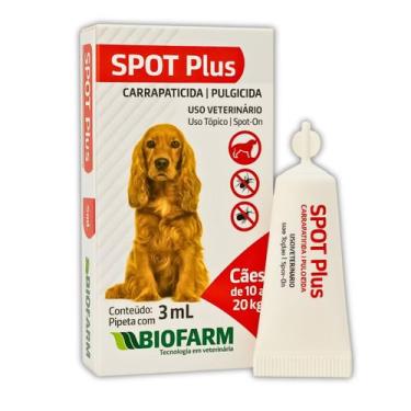 Imagem de Carrapaticida e Pulgicida Com Ação Repelente Spot Plus 3ml para Cães d