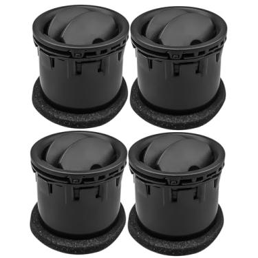 Imagem de 4 peças de ventilação do aquecedor de ar condicionado do painel frontal compatível com Ford F150 2004 2005 2006 2007 2008, substitui 8L3Z-19893-BA 8L3Z19893BA preto