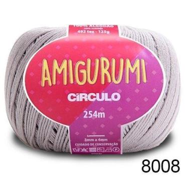 Imagem de LINHA AMIGURUMI 125G COR 8008 PEDREIRA CINZA MÉDIO - Fio de Algodão Me