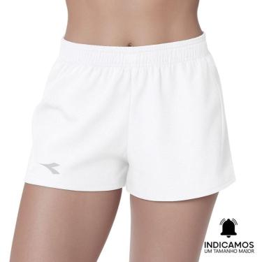 Imagem de Short Diadora Small Logo Teamwear Feminino - Branco XGG-Feminino