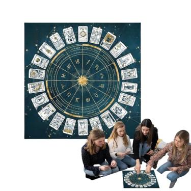 Imagem de Toalha de Altar,Toalha Quadrada para Adivinhação e Leitura de Cartas | Tapete para Jogos de Cartas, Base para Oracle, Baralhos e Iniciantes