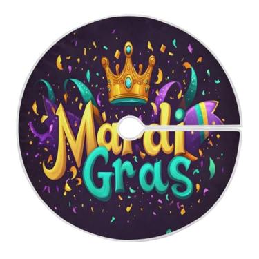 Imagem de ATTX Saia para árvore de carnaval de 118 cm – decoração festiva para festas de ano novo e carnaval #224