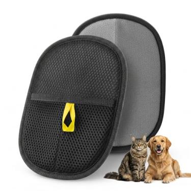 Imagem de DELOMO Luva de remoção de pelos de animais de estimação para gatos e cães, luvas eletrostáticas atualizadas, escova mágica reutilizável, ferramenta de remoção de pelos de animais de estimação para