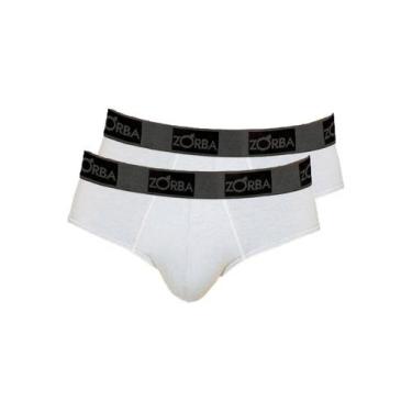 Imagem de Kit com 2 Cuecas Slip Zorba 716, Branco, G