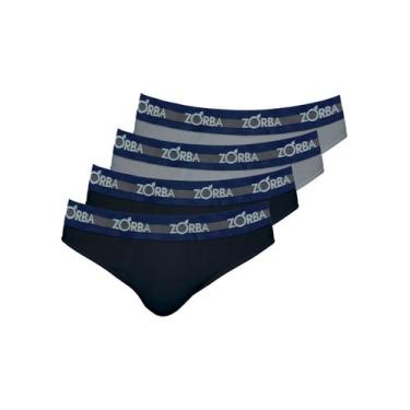 Imagem de Kit com 4 Cuecas Slip Zorba 0764 Colorido, Preto, M