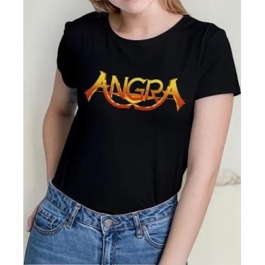 Imagem de Camiseta Camisa Algodão Feminina Masculina Adulto Banda de Rock Angraa