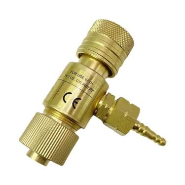 Imagem de Regulador De Gás Soldado a Oxigênio 7/16" Para Tanque Plano, Válvula D