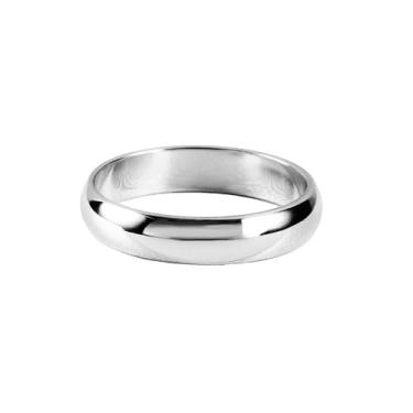 Imagem de Aliança de casamento minimalista para mulheres e homens, banhado a ouro, moderno, polido, empilhável, 4 mm, cúpula, anéis, ajuste confortável, simples, clássico, compromisso, noivado, aniversário,
