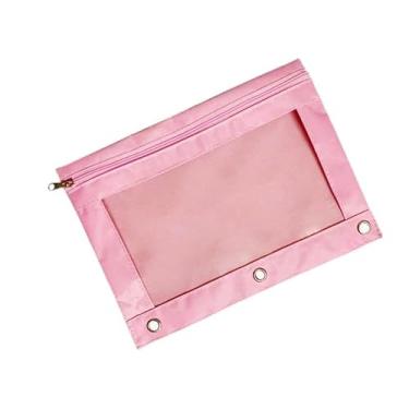 Imagem de Bolsa de armazenamento INS Rainbow Oxford – Organizador de viagem de PVC para passaporte, documentos e cosméticos, inserções removíveis e alça (rosa)