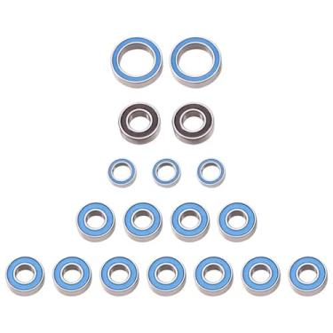 Imagem de Peças de carro RC compatíveis com Tamiya para CC01 1/10 RC Car Upgrades Peças Acessórios RC Car 18PCS Kit de rolamento de esferas selado de borracha