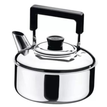 Imagem de Chaleira de Inox com Tampa - Opções de Capacidade 1.5/2/2.5/3 Litros, Ideal para Cozinha Doméstica e Preparo de Bebidas Quentes (2,5)