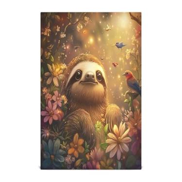 Imagem de xigua Conjunto de 1 panos de prato de cozinha preguiça fofos, macios e altamente absorventes de secagem rápida para limpeza de pratos e limpeza à mão, 71 x 45 cm