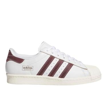 Imagem de Adidas Superstar 80 ADV - Branco Cristal/Vermelho Sombra, Cristal branco, 39